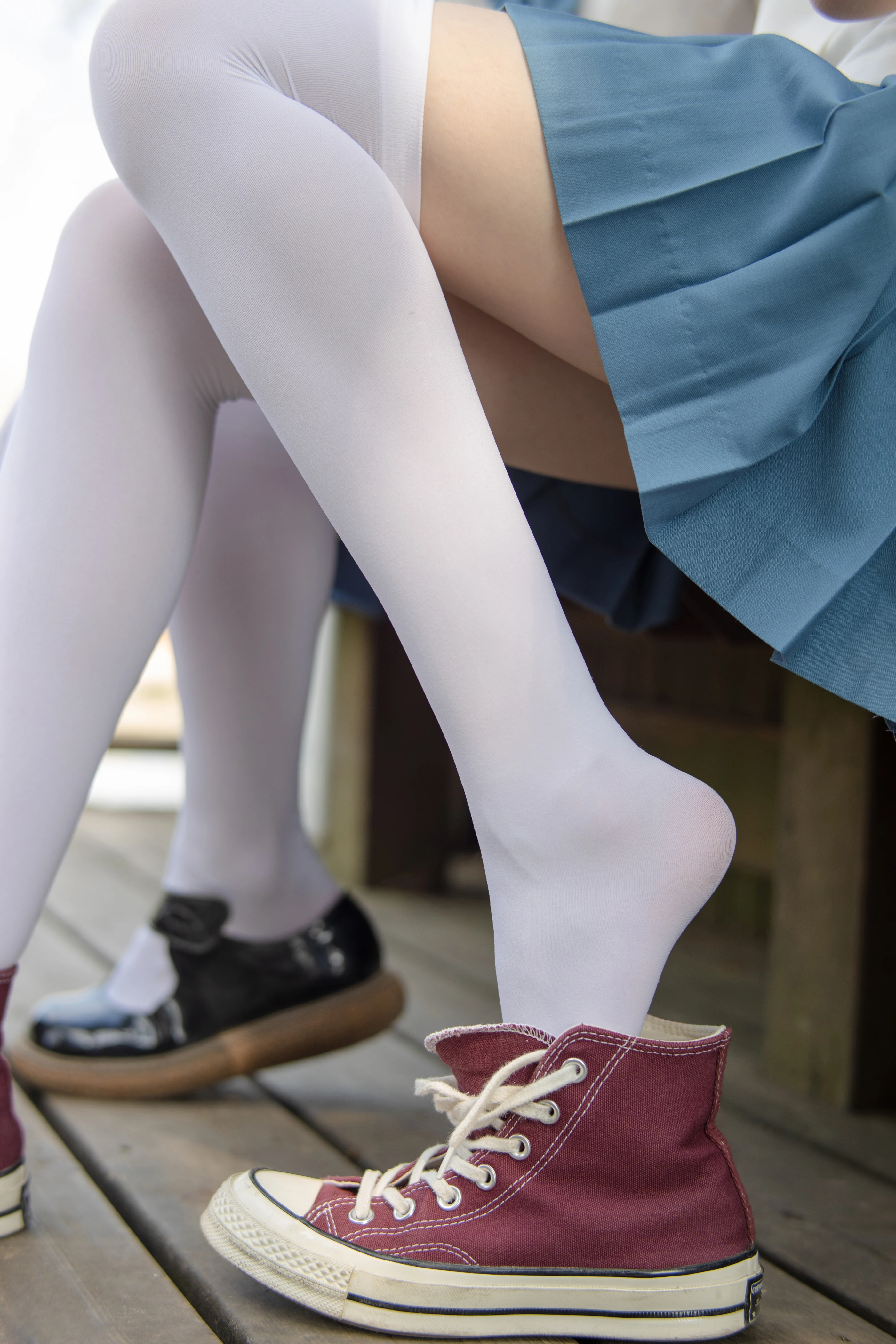 森萝财团 JKFUN-025 默陌&Aika  80D白丝过膝袜 [93P]插图9